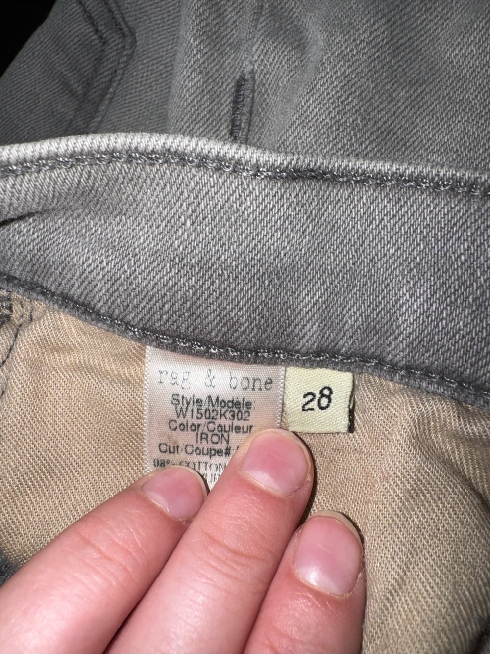 rag & bone Gray Denim Jeans Skinny Fit - Picture 12 of 12